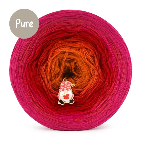 KOKONEK Pure P234 Kroopa Sunrise - Magenta/czerwień/marchewka