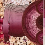 Zestaw na sweter/kardigan Nathalie od Kotek i motek 04 / Kokonki Nature / Burgund/bordo/zgaszony róż/malinowy róż/beż + wzór PDF