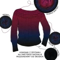 Zestaw na sweter/kardigan Nathalie od Kotek i motek 06 / Kokonki Nature / Czerń/granat/wino/bordo/jeżyna + wzór PDF