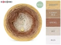 Zestaw na sweter/kardigan Nathalie od Kotek i motek 10 / Kokonki Nature / Biszkopt/ciemny beż/kakao/beż/beza + wzór PDF