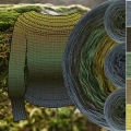 Zestaw na sweter/kardigan Nathalie od Kotek i motek 12 / Kokonki Nature / Ciemny szary/khaki/jodła/ciemna oliwka/awokado + wzór PDF