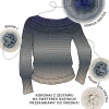 Zestaw na sweter/kardigan Nathalie od Kotek i motek 01 / Kokonki Nature / Popielaty/szaroniebieski/szary/ciemny szary/atrament + wzór PDF