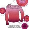 Zestaw na sweter/kardigan Nathalie od Kotek i motek 05 / Kokonki Nature / Jeżyna/koral/ciemna morela/róż/wrzos + wzór PDF