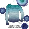 Zestaw na sweter/kardigan Nathalie od Kotek i motek 07 / Kokonki Nature / Atrament/denim/błękit/aqua/szmaragd + wzór PDF