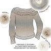 Zestaw na sweter/kardigan Nathalie od Kotek i motek 08 / Kokonki Nature / Beza/popielaty/szary/popielaty/beza + wzór PDF