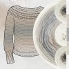Zestaw na sweter/kardigan Nathalie od Kotek i motek 08 / Kokonki Nature / Beza/popielaty/szary/popielaty/beza + wzór PDF