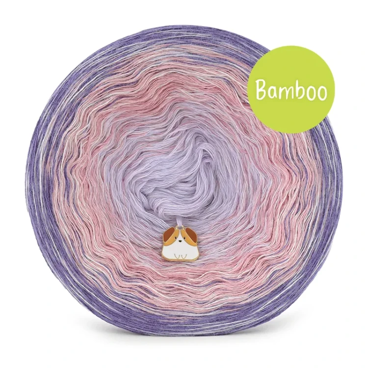 KOKONEK Bamboo Rare BB144 Blady fiolet/brudny róż/lawenda + perłowy / 3n+1 / 1200 m / 240 g - GOTOWY