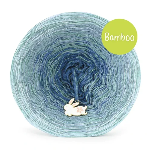 KOKONEK Bamboo Rare BB145 Chmurka/denim/ciemny niebieski + ciemna mięta / 3n+1 / 1200 m / 240 g
