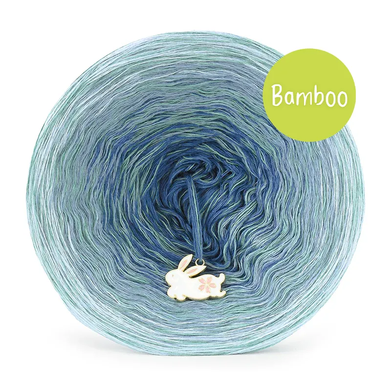 KOKONEK Bamboo Rare BB145 Chmurka/denim/ciemny niebieski + ciemna mięta / 3n+1 / 1200 m / 240 g