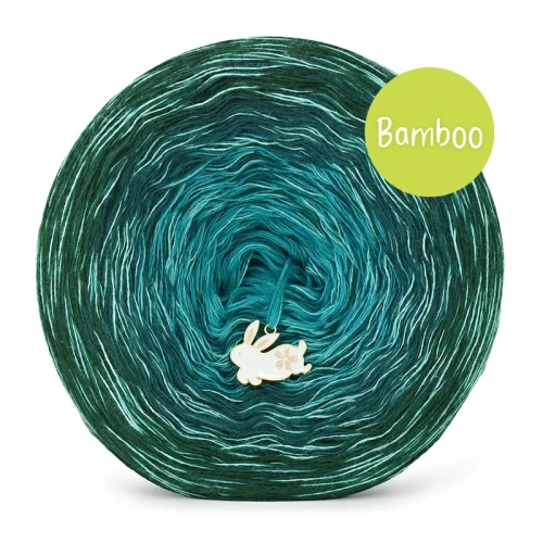 KOKONEK Bamboo Rare BB146 Głęboka zieleń/ciemna zieleń/ciemny szmaragd + szmaragd / 3n+1 / 1200 m / 240 g - GOTOWY