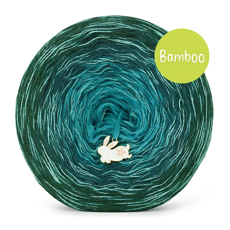 KOKONEK Bamboo Rare BB146 Głęboka zieleń/ciemna zieleń/ciemny szmaragd + szmaragd / 3n+1 / 1200 m / 240 g - GOTOWY