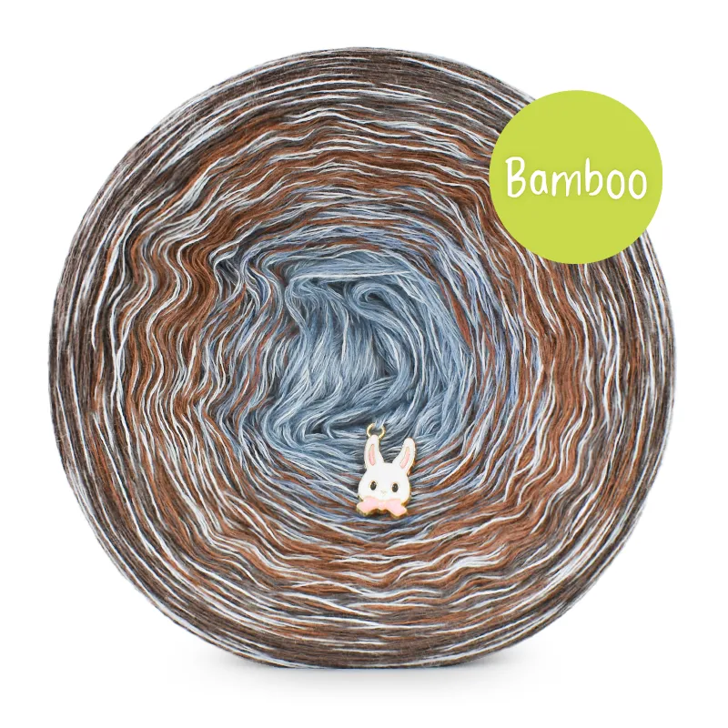 KOKONEK Bamboo Rare BB154 Kakao/toffi/denim + chmurka / 3n+1 / 1200 m / 240 g - GOTOWY