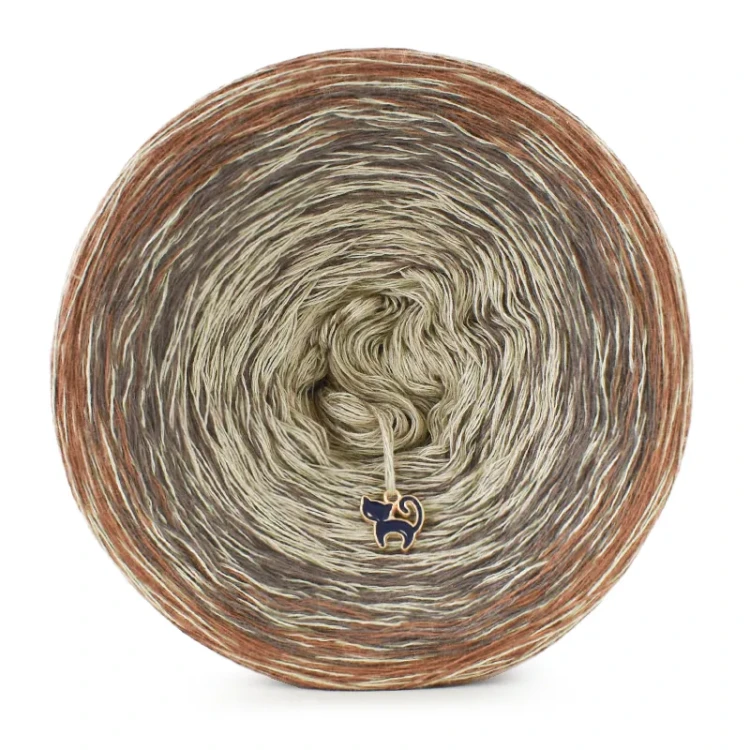 KOKONEK Bamboo Rare BB143 Toffi/kakao/popielaty + zgaszona oliwka / 3n+1 / 1200 m / 240 g - GOTOWY
