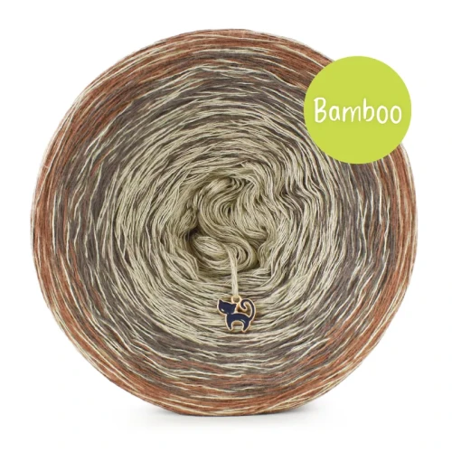 KOKONEK Bamboo Rare BB143 Toffi/kakao/popielaty + zgaszona oliwka / 3n+1 / 1200 m / 240 g - GOTOWY