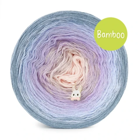 KOKONEK_Bamboo BB156 Denim/ametyst/lawenda/łososiowy / 4 nitki / 1200 m / 240 g  - GOTOWY 