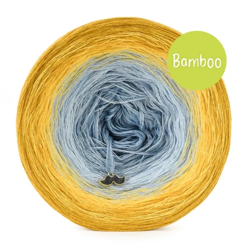 KOKONEK Bamboo BB138 Musztarda/słoneczny/chmurka/denim / 4 nitki / 1200 m / 240 g - GOTOWY