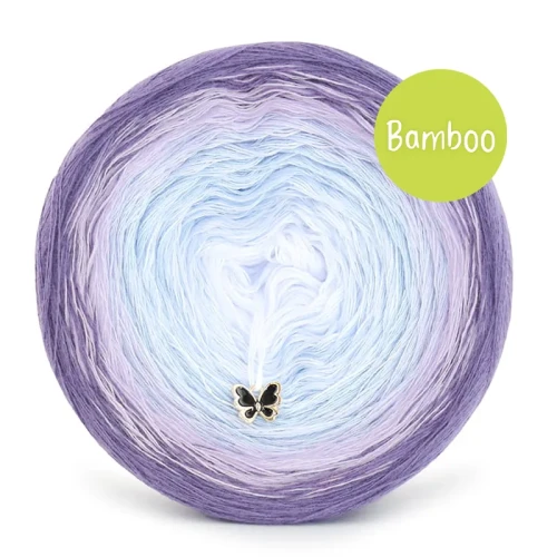 KOKONEK Bamboo BB67 - Blady fiolet/lawenda/chmurka/biel / 4 nitki / 1200 m / 240 g