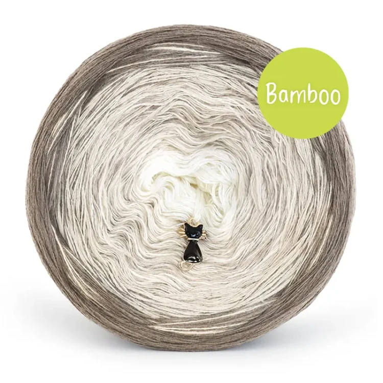 KOKONEK Bamboo BB77 - Kakao/popielaty/migdał / 4 nitki / 1200 m / 240 g - GOTOWY
