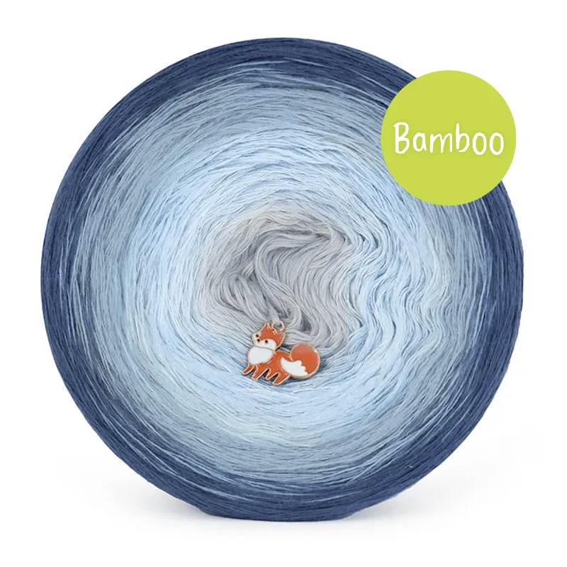 KOKONEK Bamboo BB68 - Ciemny niebieski/denim/chmurka/jasny szary / 4 nitki / 1200 m / 240 g - GOTOWY