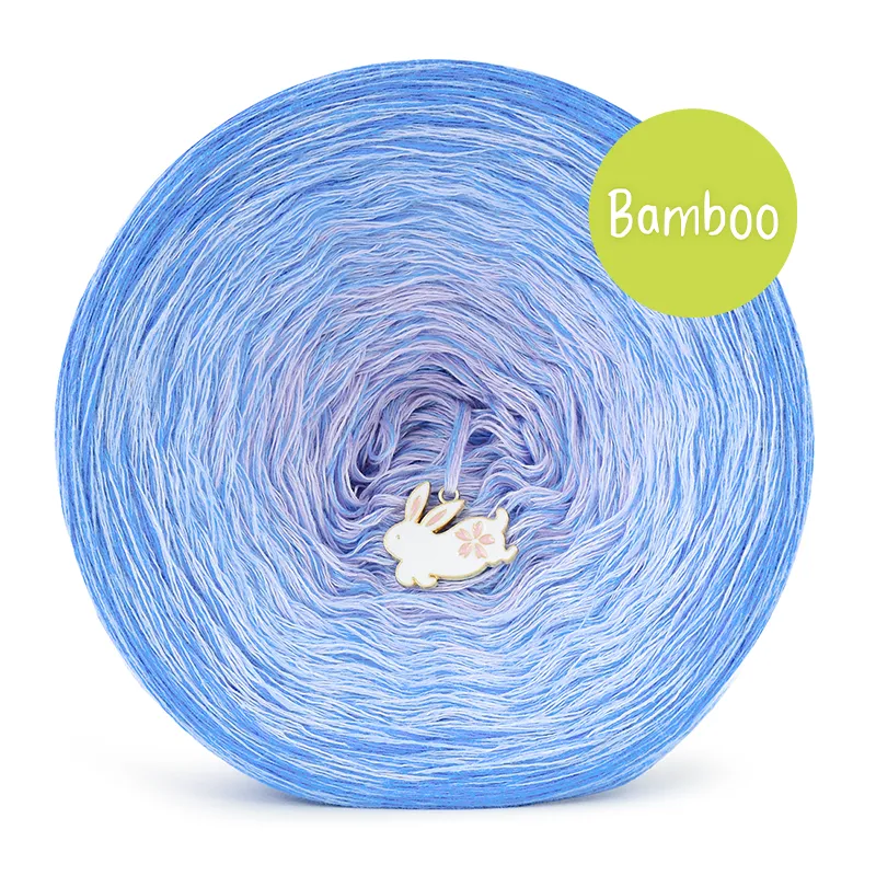 KOKONEK Bamboo Rare BB150 Niebieski/jasne indygo/lawenda + błękit / 3n+1 / 1200 m / 240 g