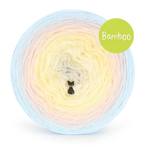 KOKONEK Bamboo BB73 - Chmurka/łososiowy/masełkowy/migdał / 4 nitki / 1200 m / 240 g - GOTOWY