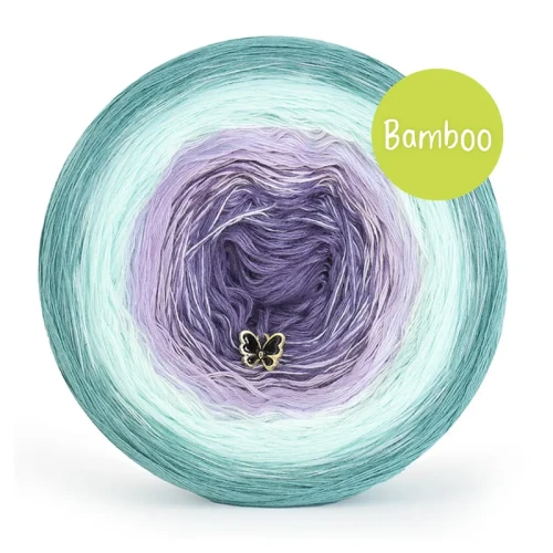 KOKONEK Bamboo BB74 - Ciemna mięta/mięta/lawenda/blady fiolet / 4 nitki / 1200 m / 240 g - GOTOWY