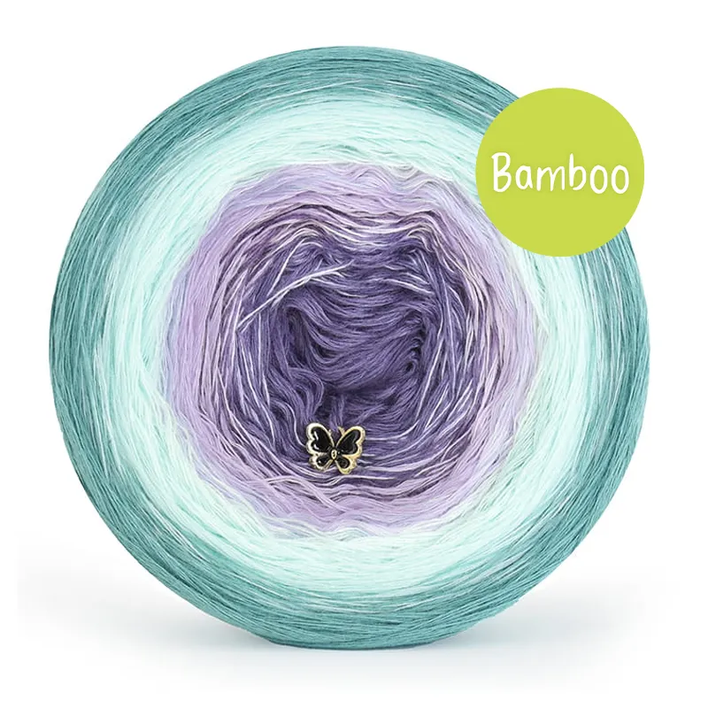 KOKONEK Bamboo BB74 - Ciemna mięta/mięta/lawenda/blady fiolet / 4 nitki / 1200 m / 240 g - GOTOWY