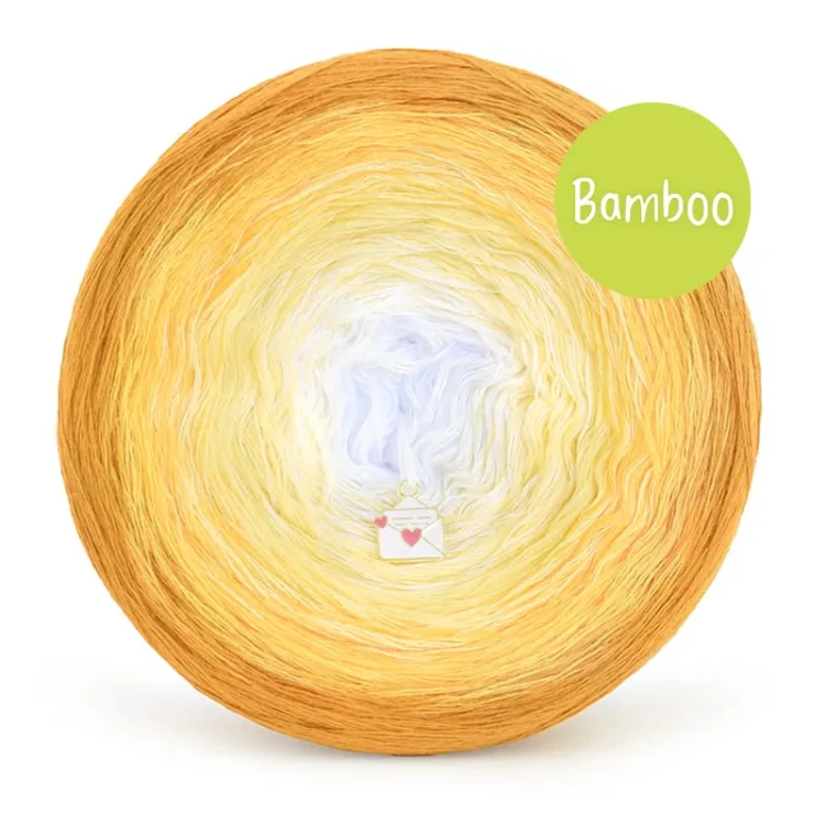 KOKONEK Bamboo BB69 - Musztarda/słoneczny/masełkowy/biel / 4 nitki / 1200 m / 240 g - GOTOWY
