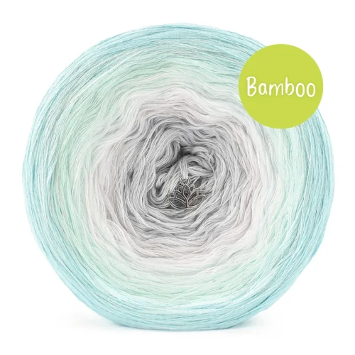KOKONEK Bamboo BB42 - Patyna/mięta/biel/jasny szary / 4 nitki / 1200 m / 240 g - GOTOWY