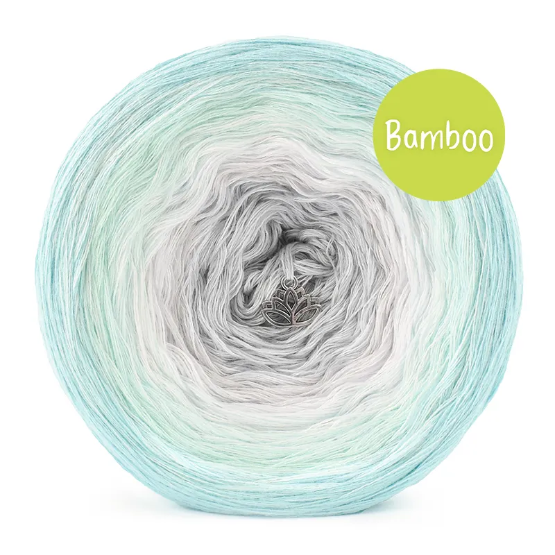 KOKONEK Bamboo BB42 - Patyna/mięta/biel/jasny szary / 4 nitki / 1200 m / 240 g - GOTOWY