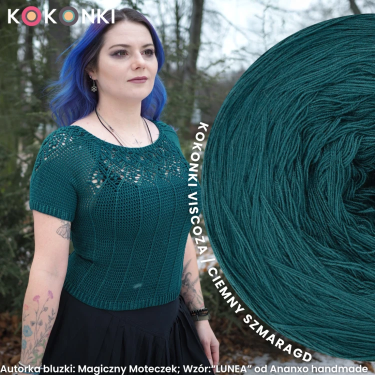 Autorka bluzki: Magiczny Moteczek; Wzór:“LUNEA” od Ananxo handmade