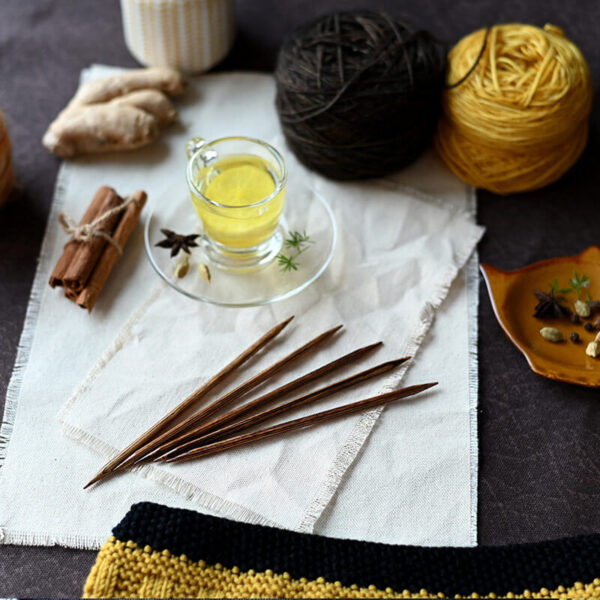 Druty do skarpet KnitPro Ginger - drewniane