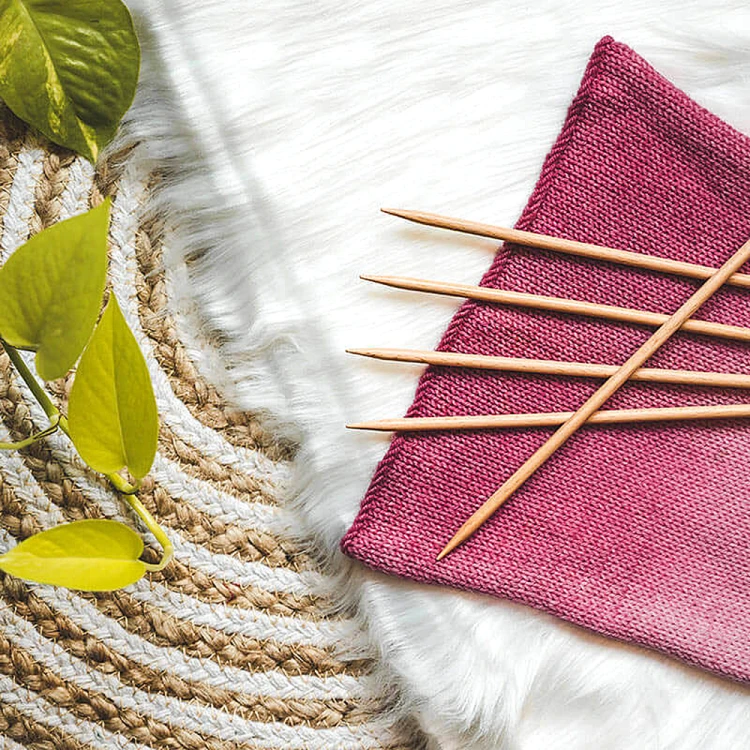 Druty do skarpet KnitPro Basix - drewniane
