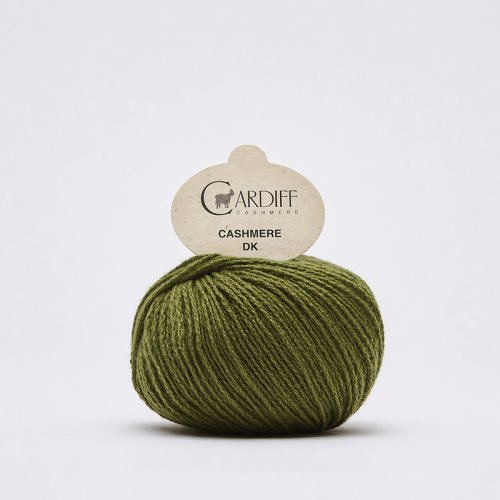 Włóczka Cardiff Cashmere DK 742 / plinio / oliwka