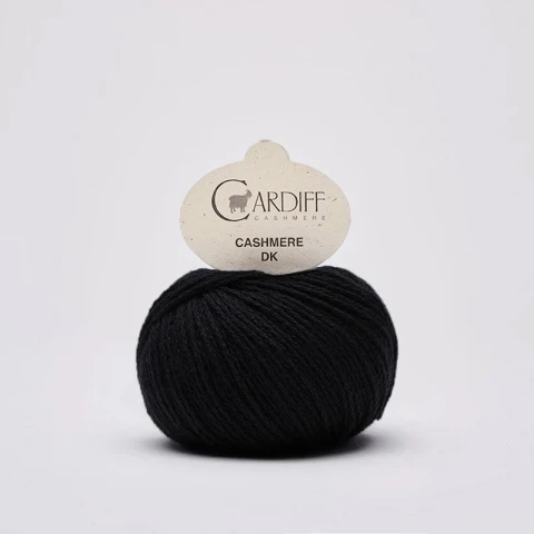 Włóczka Cardiff Cashmere DK 516 / nero / czerń