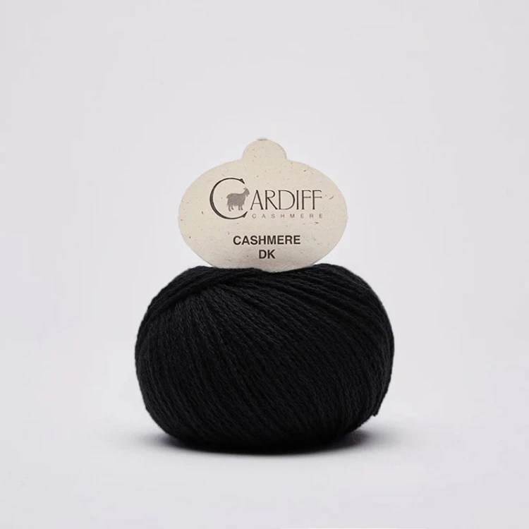 Włóczka Cardiff Cashmere DK 516 / nero / czerń