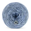 KOKONEK Nature Melanż GLOW NG20 - Szaroniebieski/denim/błękit + cekiny błękit