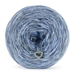 KOKONEK Nature Melanż GLOW NG20 - Szaroniebieski/denim/błękit + cekiny błękit