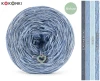 KOKONEK Nature Melanż GLOW NG20 - Szaroniebieski/denim/błękit + cekiny błękit