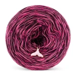 KOKONEK_Nature Melanż GLOW NG23 - Wino/zgaszony róż/fuksja + cekiny wino / 400 m / 125 g / 3+1 nitki - GOTOWY