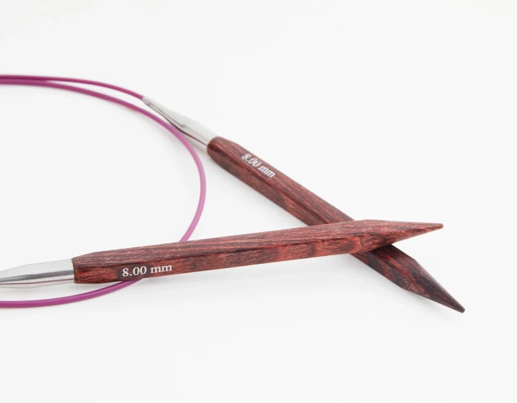 Druty z żyłką KnitPro Symfonie Cubics - drewniane