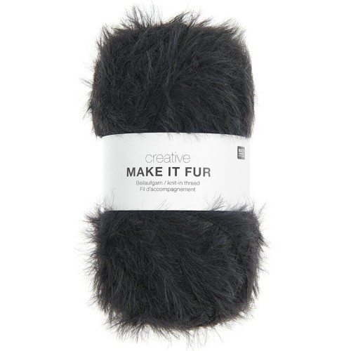 Włóczka Rico Design Creative Make It Fur 008 / czerń