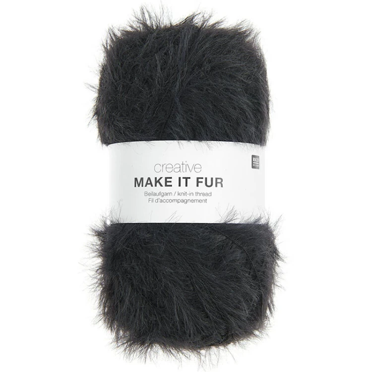 Włóczka Rico Design Creative Make It Fur 008 / czerń
