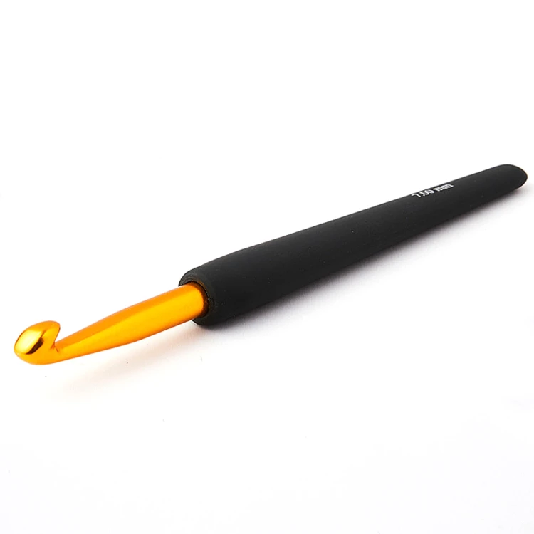 Szydełko KnitPro Soft Grip ZŁOTE z czarną rączką