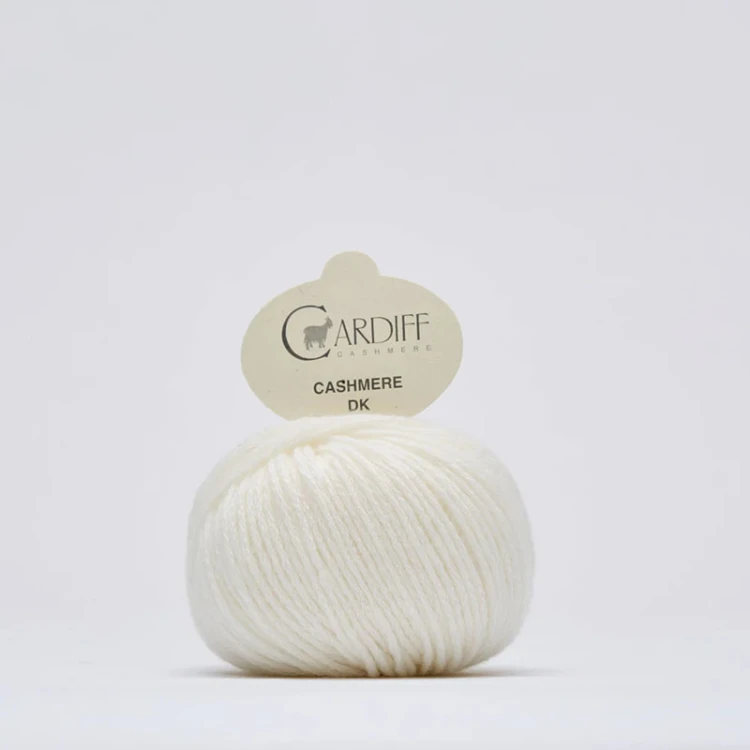 Włóczka Cardiff Cashmere DK 501 / neve / złamana biel