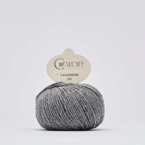Włóczka Cardiff Cashmere DK 519 / fumo / średni szary
