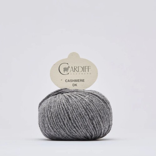 Włóczka Cardiff Cashmere DK 519 / fumo / średni szary