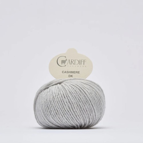 Włóczka Cardiff Cashmere DK 518 / piombo / jasny szary