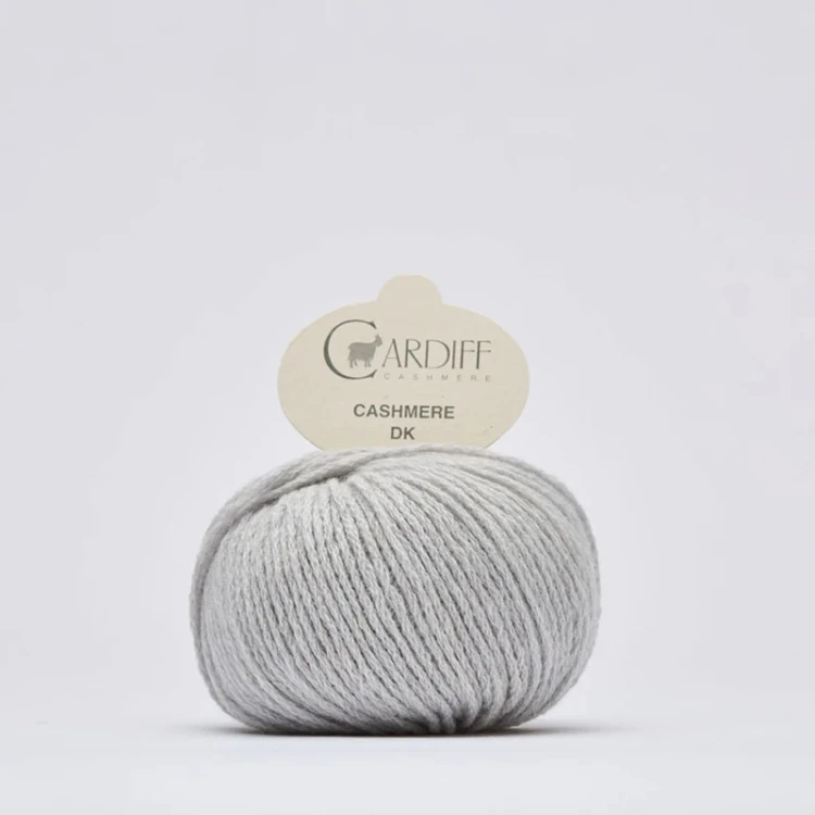 Włóczka Cardiff Cashmere DK 518 / piombo / jasny szary