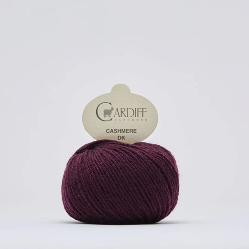 Włóczka Cardiff Cashmere DK 741 / shiraz / winogrono